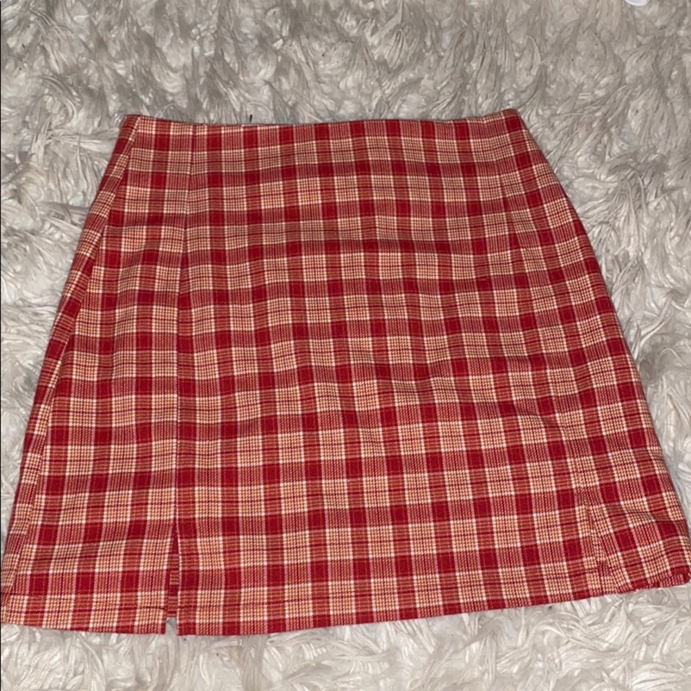 brandy plaid skirt